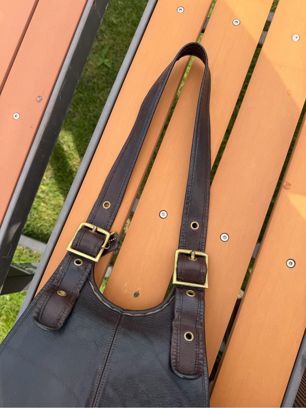 Vintage Coach Crescent 9235 Mocha Brown Pre-Creed 1970s NYC - Picture 6 of 16